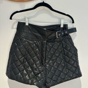 Fashion Nova Black Quilted High Waist Shorts